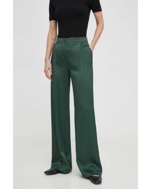 Patrizia Pepe spodnie damskie kolor zielony proste high waist 8P0376 A2HU