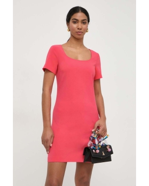 Patrizia Pepe sukienka kolor różowy mini prosta 8A1309 A6F5