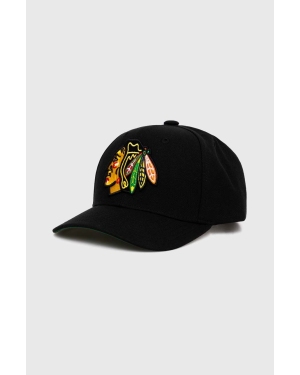 Mitchell&Ness czapka z daszkiem NHL CHICAGO BLACKHAWKS kolor czarny z aplikacją