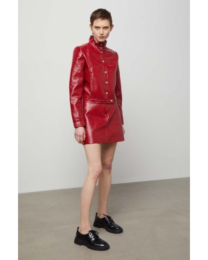 Answear Lab kurtka damska kolor czerwony przejściowa