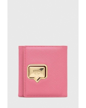 Chiara Ferragni portfel EYELIKE damski kolor różowy 76SB5PF3