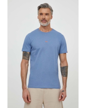 BALR. t-shirt bawełniany męski kolor niebieski z aplikacją B1112 1226