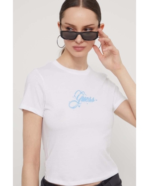 Guess Originals t-shirt bawełniany damski kolor biały