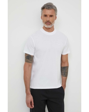 Bomboogie t-shirt bawełniany męski kolor biały gładki