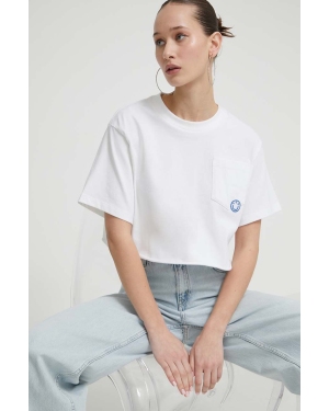 Hugo Blue t-shirt bawełniany damski kolor biały 50512829