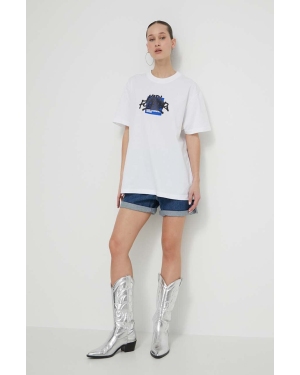 Karl Lagerfeld Jeans t-shirt bawełniany damski kolor biały