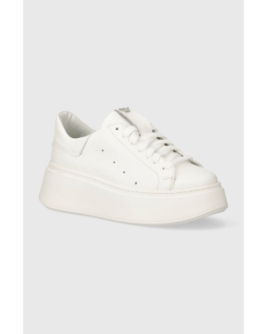 Wojas sneakersy skórzane kolor biały 4628559