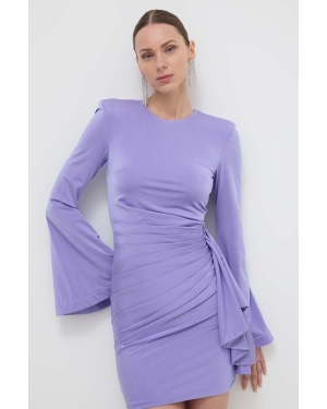Silvian Heach sukienka kolor fioletowy mini dopasowana