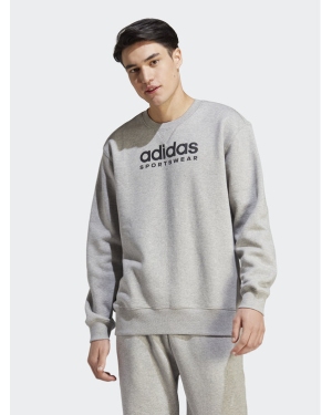adidas Bluza All SZN Graphic IC9823 Szary Loose Fit