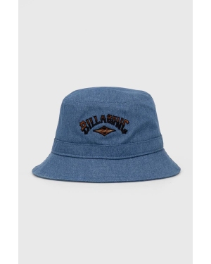 Billabong kapelusz jeansowy kolor niebieski bawełniany