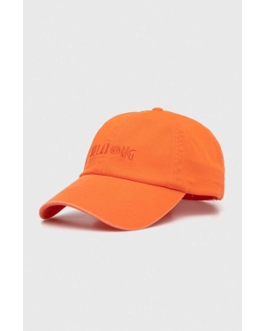 Billabong czapka z daszkiem bawełniana kolor pomarańczowy z aplikacją EBJHA00111