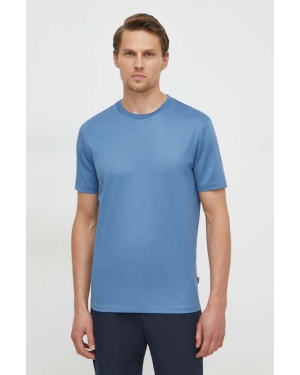 BOSS t-shirt bawełniany męski kolor niebieski gładki 50511595