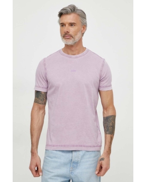 Boss Orange t-shirt bawełniany BOSS ORANGE męski kolor fioletowy gładki 50502173