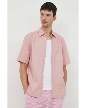 BOSS koszula bawełniana BOSS ORANGE męska kolor różowy regular z kołnierzykiem klasycznym 50489351
