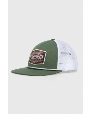 Columbia czapka z daszkiem kolor zielony z aplikacją