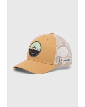 Columbia czapka z daszkiem kolor beżowy z aplikacją