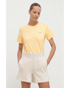 Columbia t-shirt bawełniany Boundless Beauty damski kolor żółty 2036573