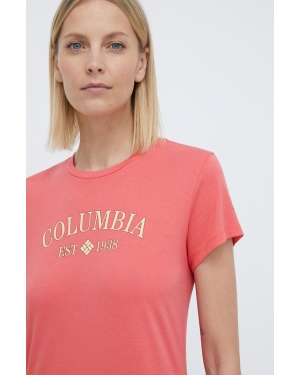 Columbia t-shirt Trek damski kolor czerwony 1992134