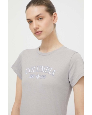 Columbia t-shirt Trek damski kolor szary 1992134