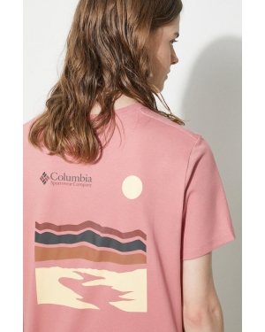 Columbia t-shirt bawełniany Boundless Beauty damski kolor różowy 2036581