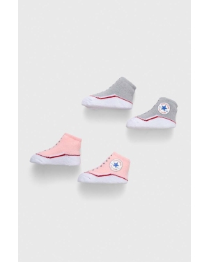 Converse skarpetki niemowlęce 2-pack kolor różowy