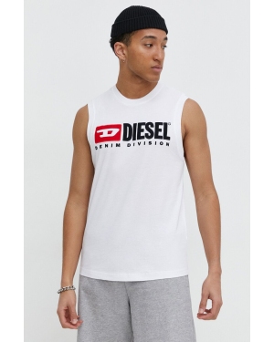 Diesel t-shirt bawełniany męski kolor biały