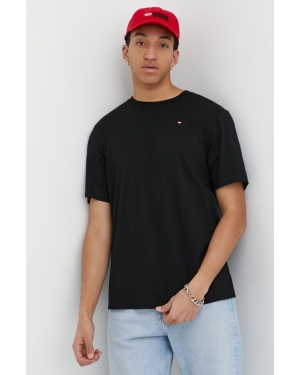 Diesel t-shirt bawełniany męski kolor czarny gładki