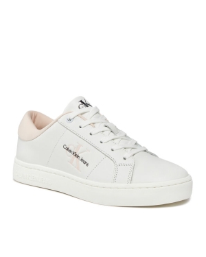 Calvin Klein Jeans Sneakersy Classic Cupsole Lowlaceup Lth Wn YW0YW01444 Biały