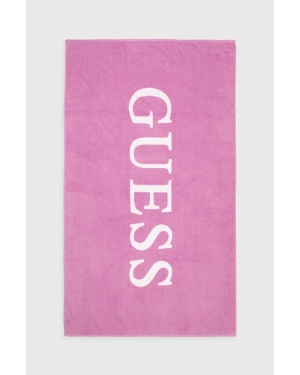 Guess ręcznik bawełniany kolor fioletowy E4GZ04 SG00P