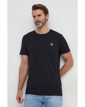 Guess t-shirt 2-pack męski kolor czarny z nadrukiem