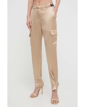 Guess spodnie MARZIA damskie kolor beżowy proste high waist W4GB50 WG7C0