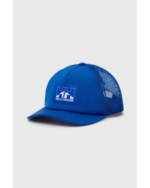 Helly Hansen czapka kolor niebieski z aplikacją