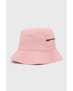 Karl Kani kapelusz bawełniany kolor różowy bawełniany KA2210221-rose