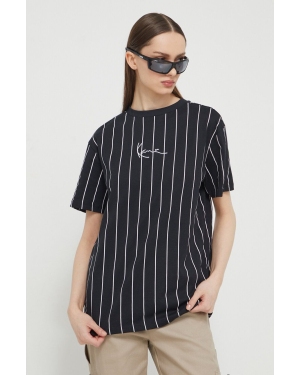 Karl Kani t-shirt bawełniany damski kolor czarny