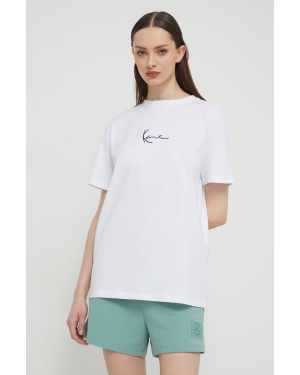 Karl Kani t-shirt bawełniany damski kolor biały