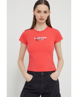 Karl Kani t-shirt damski kolor czerwony