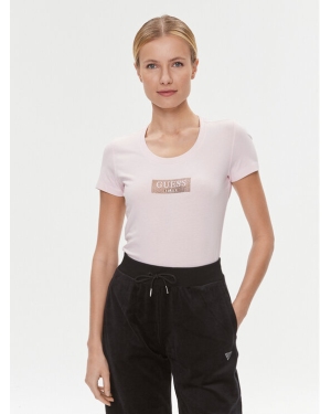 Guess T-Shirt W4RI33 J1314 Różowy Slim Fit