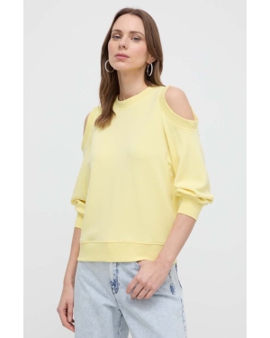 Karl Lagerfeld bluza damska kolor żółty gładka