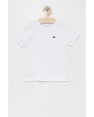 Lacoste t-shirt dziecięcy TJ8811 kolor czarny gładki