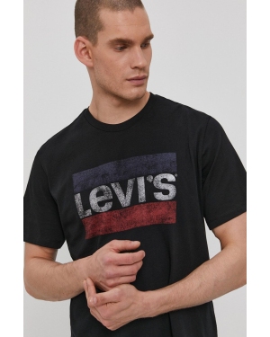 Levi's T-shirt męski kolor czarny z nadrukiem 39636.0050-Blacks