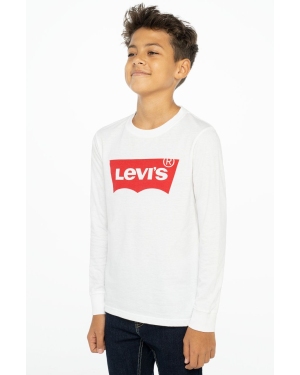 Levi's Longsleeve dziecięcy kolor biały z nadrukiem
