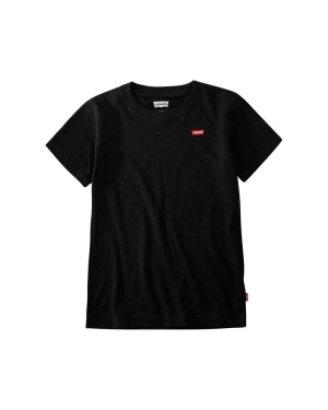 Levi's T-shirt dziecięcy kolor czarny gładki