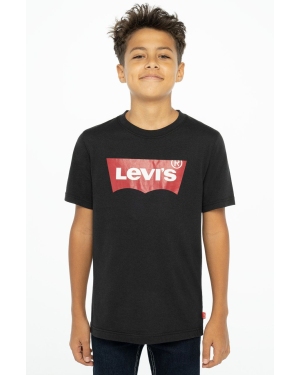 Levi's T-shirt dziecięcy kolor czarny z nadrukiem