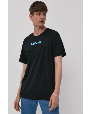 Levi's T-shirt męski kolor czarny z nadrukiem