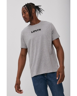 Levi's T-shirt męski kolor szary z nadrukiem