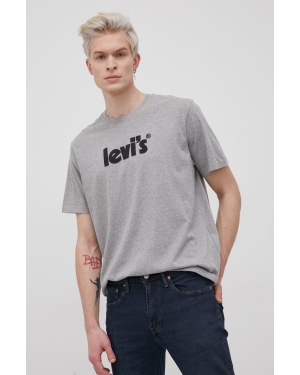 Levi's T-shirt bawełniany kolor szary melanżowy 16143.0392-Greys