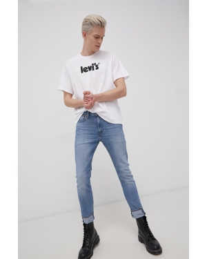Levi's T-shirt bawełniany kolor biały z nadrukiem 16143.0390-Neutrals