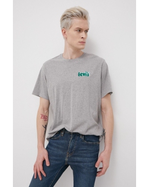 Levi's T-shirt bawełniany kolor szary melanżowy