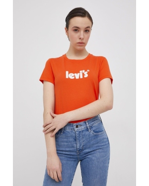 Levi's T-shirt bawełniany kolor pomarańczowy 17369.1758-Yellows/Or