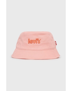 Levi's kapelusz bawełniany kolor różowy bawełniany